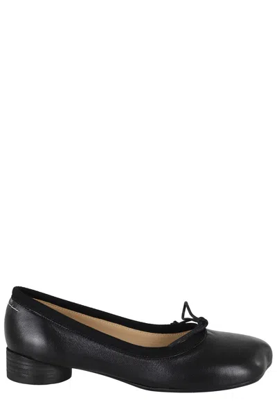 Mm6 Maison Margiela Ballet Shoe With Anatomical Toe In Black