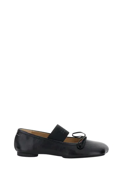 Mm6 Maison Margiela Mm6 By Maison Margiela Ballerina Anatomic Leather Flats In Black