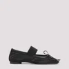 Mm6 Maison Margiela Mesh Anatomic Numeric Ballerina Flats In Black