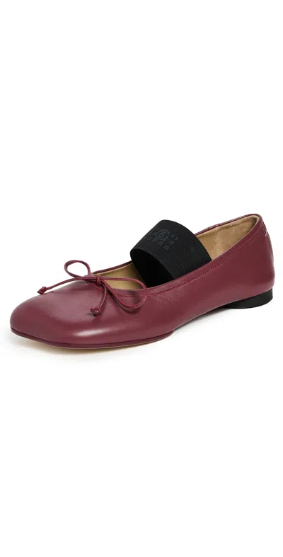 Mm6 Maison Margiela Ballet Shoes Windor Wine In Burgundy