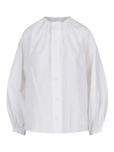 Mm6 Maison Margiela Balloon Sleeve Shirt In White