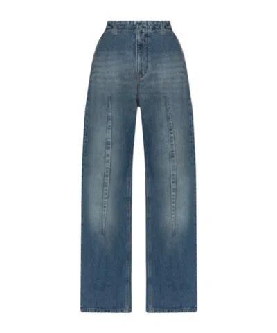 Mm6 Maison Margiela Barrel-leg Jeans In Blue