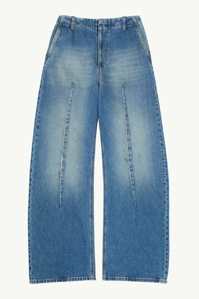 Mm6 Maison Margiela Barrel-leg Jeans In White