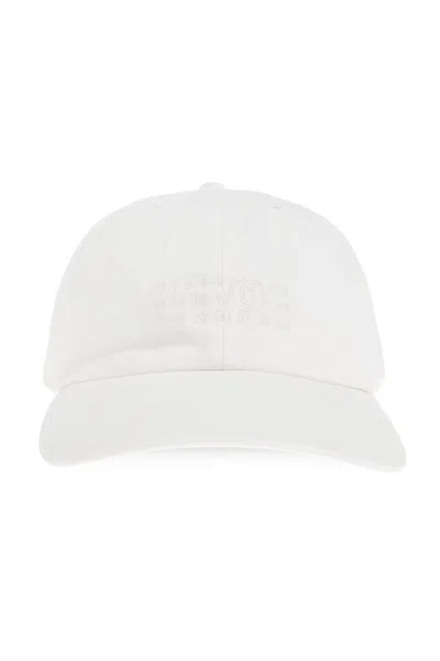 Mm6 Maison Margiela Baseball Cap In White