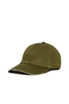 Mm6 Maison Margiela Baseball Cap In Gabardine With A Worn Effect In Black