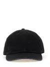 Mm6 Maison Margiela Mm6 By Maison Margiela Curved Brim Baseball Cap With Subtle Logo In Black