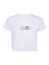 Mm6 Maison Margiela Basic Cropped T-shirt In White