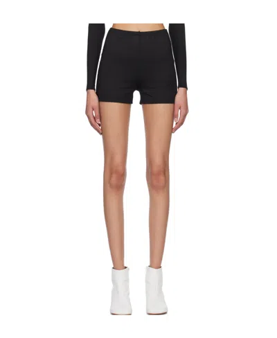 Mm6 Maison Margiela Black Basic Shorts In 900 Black