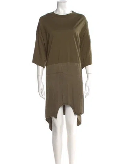 Pre-owned Mm6 Maison Margiela Bateau Neckline Midi Length Dress In Green