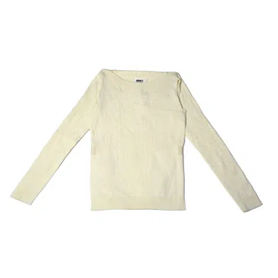 Mm6 Maison Margiela Bateau Neckline Sweater Beige In Brown