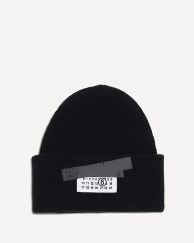 Mm6 Maison Margiela Beanie Hat In Black