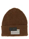 Mm6 Maison Margiela Wool Blend Beanie Hat With Distressed Effect In Brown