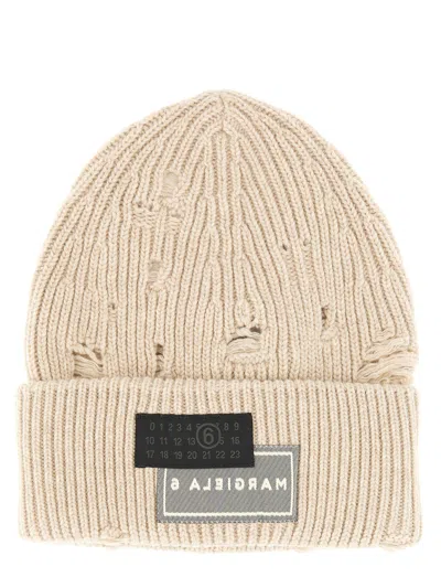 MM6 MAISON MARGIELA BEANIE HAT WITH LOGO