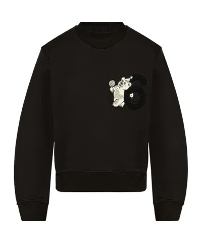 MM6 MAISON MARGIELA MM6 MAISON MARGIELA BEAR PATCH CREWNECK SWEATSHIRT