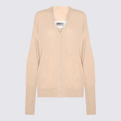 Mm6 Maison Margiela Beige Alpaca Blend Cardigan