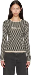 Mm6 Maison Margiela Crewneck Geometric Pattern Knitwear