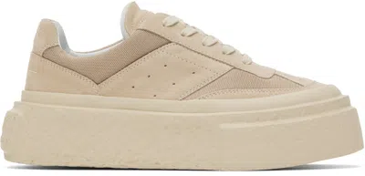 Mm6 Maison Margiela Beige Chunky Gambetta Sneakers In T2320 Semolina
