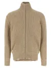 Mm6 Maison Margiela Distressed Wool Cardigan Sweaters And Cardigans Beige In Neutral