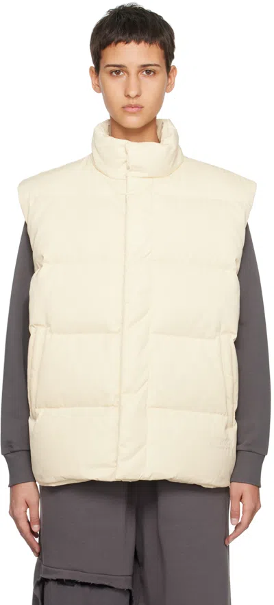 Mm6 Maison Margiela Beige Embroidered Down Vest In 213 Beige