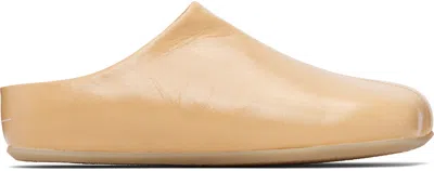 Mm6 Maison Margiela Beige Factory Sabot Loafers In Neutral