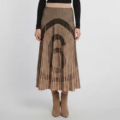 Pre-owned Mm6 Maison Margiela Beige Knit Midi Skirt S In Sand