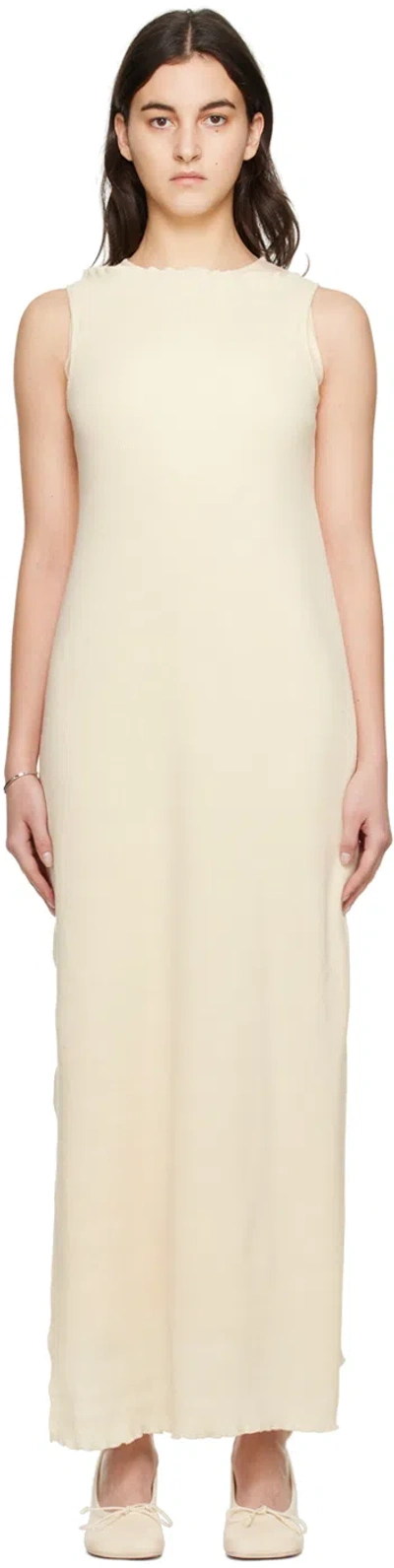 Mm6 Maison Margiela Beige Layered Maxi Dress In 962 Cream
