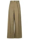 Mm6 Maison Margiela Beige Polyester Blend Trousers In Green
