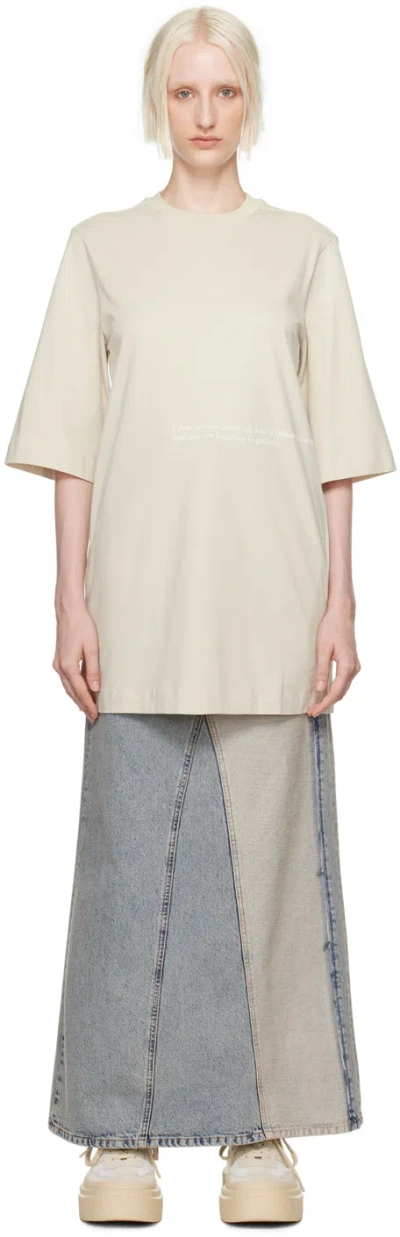 Mm6 Maison Margiela Cotton Jersey T-shirt In White