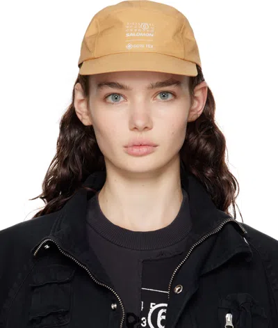 Mm6 Maison Margiela Beige Salomon Edition Gore-tex Cap In 128 Iced Coffee