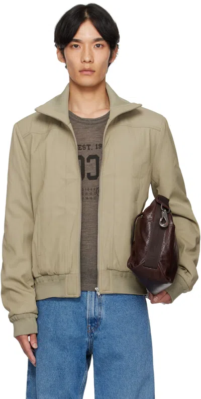 Mm6 Maison Margiela Beige Sports Jacket In Brown