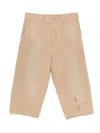 Mm6 Maison Margiela Beige Trousers With A Paint Effect In Neutral