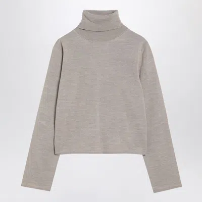 MM6 MAISON MARGIELA MM6 MAISON MARGIELA BEIGE WOOL BLEND TURTLENECK SWEATER