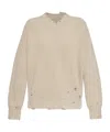 Mm6 Maison Margiela Distressed Ribbed Sweater