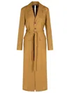Mm6 Maison Margiela Beige Wool Trench Coat In Brown