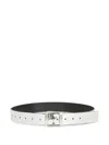 Mm6 Maison Margiela 3.5 Cm Belt With Multiple Holes In White