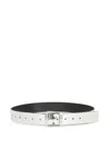 Mm6 Maison Margiela 3.5 Cm Belt With Multiple Holes In White