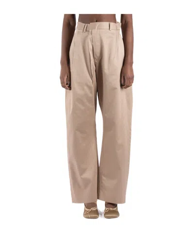Mm6 Maison Margiela Belt Loop Track Pants In Nude