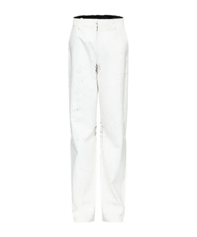 Mm6 Maison Margiela Belt Loop Track Pants In White