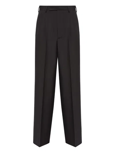 Mm6 Maison Margiela Belt-loop Trousers In Black
