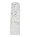 Mm6 Maison Margiela Hand-painted Denim Long Skirt In White