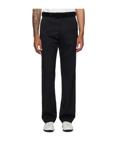 Mm6 Maison Margiela Belt Loops Slacks In Black