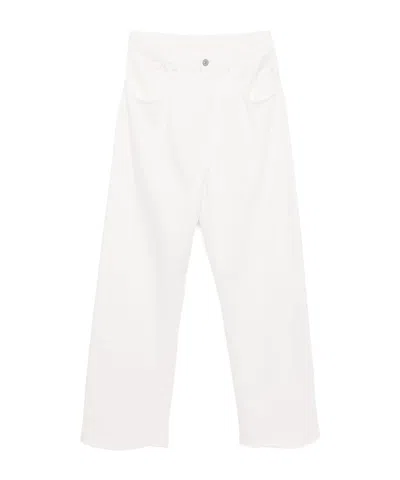 Mm6 Maison Margiela Belt Loops Slacks In White