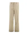 Mm6 Maison Margiela Belt Ring Casual Pants In Nude