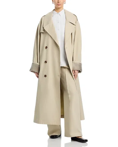 Mm6 Maison Margiela Belted Cotton Trench Coat In Neutral