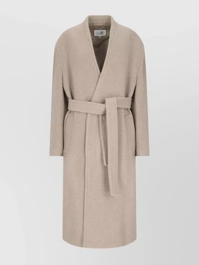MM6 MAISON MARGIELA BELTED LONG LENGTH JACKET WITH BACK SEAM