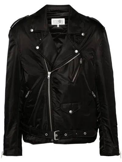 MM6 MAISON MARGIELA BELTED PADDED BIKER JACKET