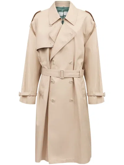 Mm6 Maison Margiela Belted Trench Coat In Neutrals