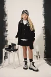 Mm6 Maison Margiela Berretto Beanie In Maglia Misto Lana Con Logo In Brown