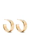 Mm6 Maison Margiela Mm6 By Maison Margiela Numeric-engraved Hoop Earrings In Yellow