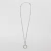 Mm6 Maison Margiela Round Pendant Chain Necklace With Engraved Numbers